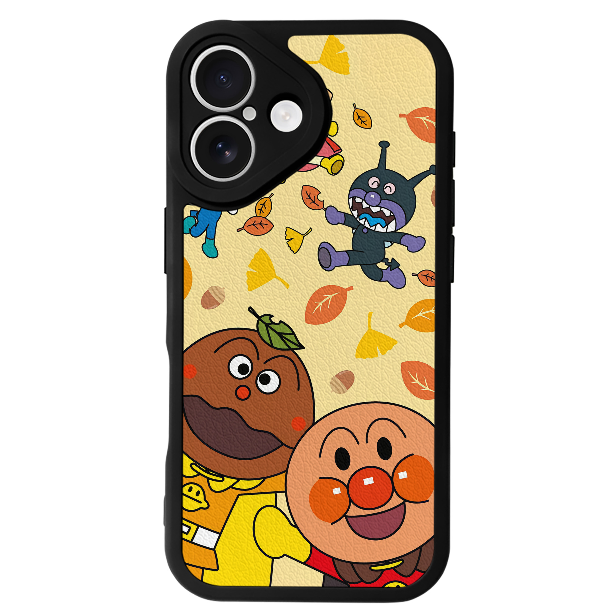 （画像用） アンパンマン Anpanman 【iPhone 16シリーズ対応】シリコンスマホケース（レザー調） 材質：シリコン